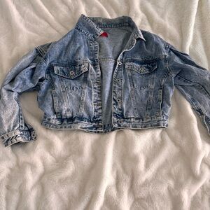 Cropped denim jacket